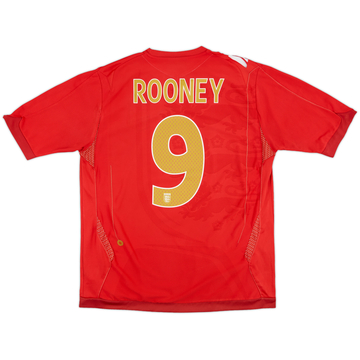2006-08 England Away Shirt Rooney #9 - 5/10 - (L)