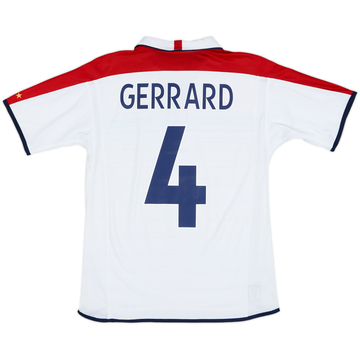 2003-05 England Home Shirt Gerrard #4 - 8/10 - (XL.Boys)