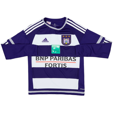 2015-16 Anderlecht Home L/S Shirt - 6/10 - (L.Boys)