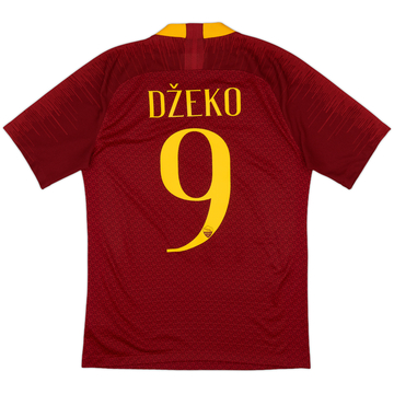 2018-19 Roma Authentic Home Shirt Dzeko #9 - 8/10 - (S)