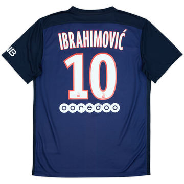 2015-16 Paris Saint-Germain Home Shirt Ibrahimovic #10 - 9/10 - (M)