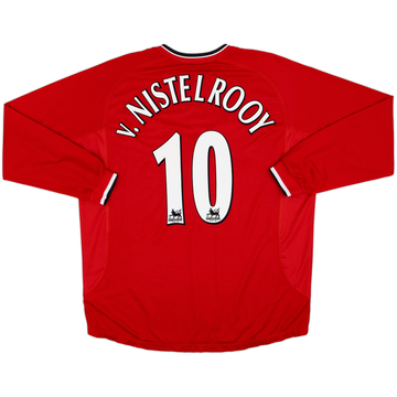 2000-02 Manchester United Home L/S Shirt V.Nistelrooy #10 - 10/10 - (XXL)