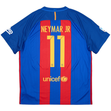 2016-17 Barcelona Home Shirt Neymar Jr #11 - 10/10 - (XL)