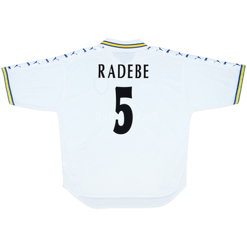 1998-00 Leeds United Home Shirt Radebe #5 - 10/10 - (XL)