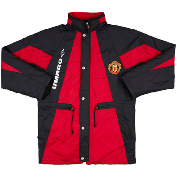 1992-93 Manchester United Umbro Padded Bench Coat - 7/10 - (S)