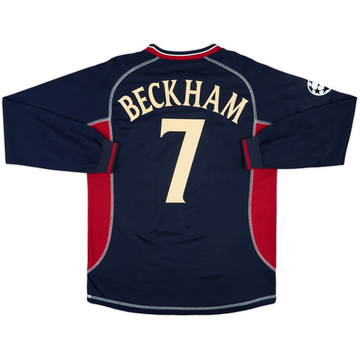 2000-01 Manchester United Third L/S Shirt Beckham #7 - 7/10 - (M)