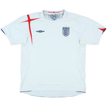 2005-07 England Home Shirt - 5/10 - (XL)