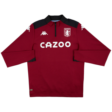 2021-22 Aston Villa Kappa 1/4 Zip Drill Top - 8/10 - (XL)