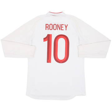2012-13 England Home L/S Shirt Rooney #10 - 5/10 - (M)