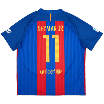 2016-17 Barcelona Home Shirt Neymar Jr #11 - 9/10 - (XXL)