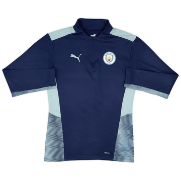 2021-22 Manchester City Puma 1/4 Zip Drill Top - 8/10 - (S)