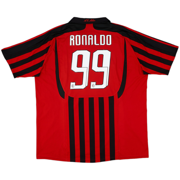 2007-08 AC Milan Home Shirt Ronaldo #99 - 6/10 - (3XL)