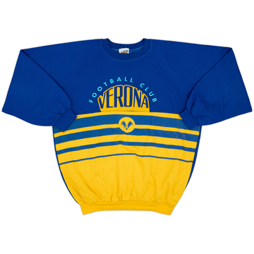 1990-91 Hellas Verona Le Felpe Dei Grandi Club Sweat Top - 8/10 - (XL)
