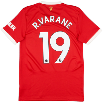 2021-22 Manchester United Home Shirt Varane #19 - 9/10 - (S)