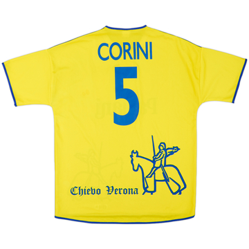 2001-02 Chievo Verona Home Shirt Corini #5 - 9/10 - (XL)
