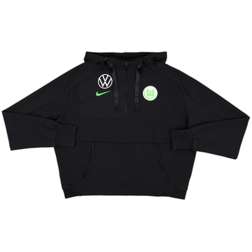 2021-22 Wolfsburg Nike 1/4 Zip Hooded Sweat Top - 8/10 - (Women's L)