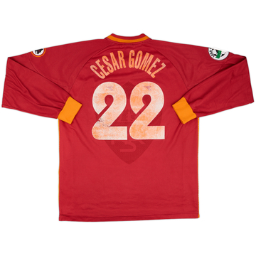 1997-98 Roma Match Issue Home L/S Shirt Cesar Gomez #22