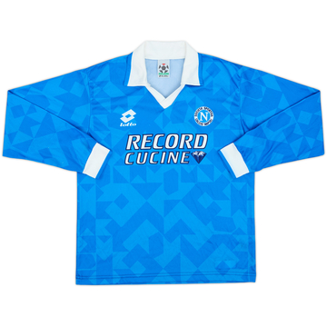 1994-96 Napoli Home L/S Shirt - 8/10 - (L.Boys)