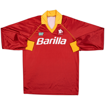 1990-91 Roma Home L/S Shirt - 5/10 - (XL)