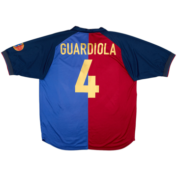 1999-00 Barcelona Centenary Home Shirt Guardiola #4 - 8/10 - (XL)