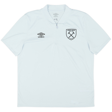2024-25 West Ham 1/4 Zip Polo Shirt - 8/10 - (L)