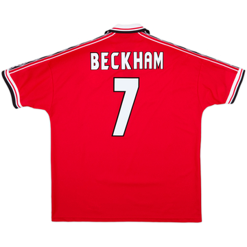 1998-00 Manchester United Home Shirt Beckham #7 - 8/10 - (XXL)