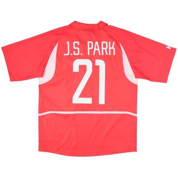 2002-03 South Korea Home Shirt J.S.Park #21 - 8/10 - (L)