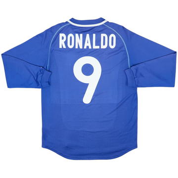 2000-02 Brazil Away L/S Shirt Ronaldo #9 - 8/10 - (M)