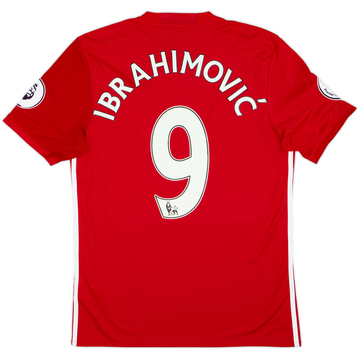 2016-17 Manchester United Home Shirt Ibrahimovic #9 - 9/10 - (M)