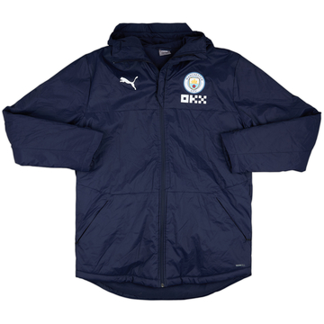 2022-23 Manchester City Puma Hooded Padded Bench Coat - 8/10 - (L)