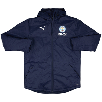 2022-23 Manchester City Puma Hooded Padded Bench Coat - 9/10 - (L)