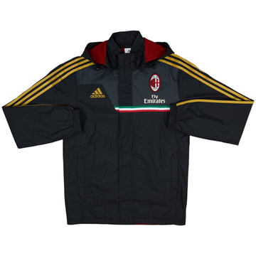 2013-14 AC Milan adidas Hooded Rain Jacket - 7/10 - (S)