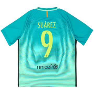 2016-17 Barcelona Third Shirt Suarez #9 - 8/10 - (L)
