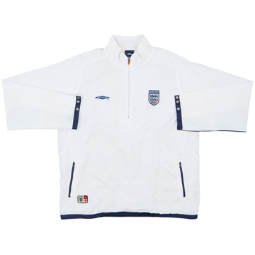 2001-02 England Umbro 1/4 Zip Rain Jacket - 8/10 - (M)