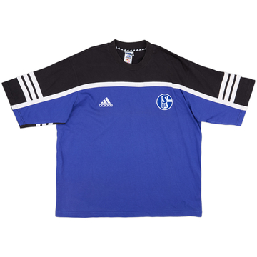 2000-01 Schalke adidas Cotton Tee - 8/10 - (XXL)