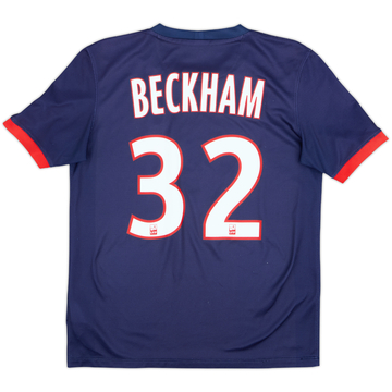 2013-14 Paris Saint-Germain Home Shirt Beckham #32 - 8/10 - (XL.Boys)