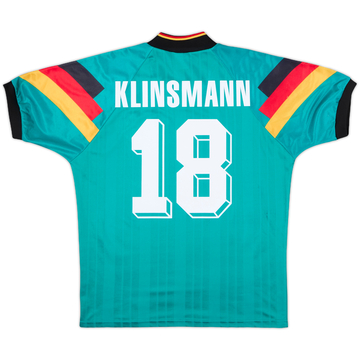 1992-94 Germany Away Shirt Klinsmann #18 - 8/10 - (M)