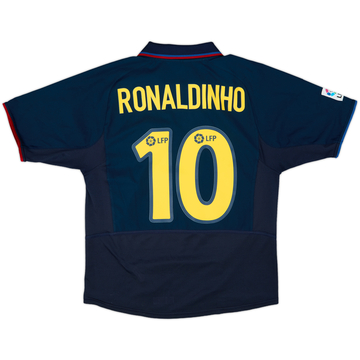 2002-03 Barcelona Away Shirt Ronaldinho #10 - 6/10 - (S)