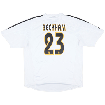 2004-05 Real Madrid Home Shirt Beckham #23 - 6/10 - (XL)