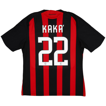 2008-09 AC Milan Home Shirt Kaka #22 - 6/10 - (L)