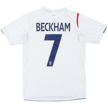 2005-07 England Home Shirt Beckham #7 - 6/10 - (S)
