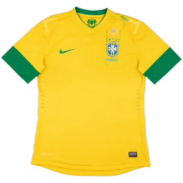 2012-13 Brazil Authentic Home Shirt #8 - 4/10 - (L)