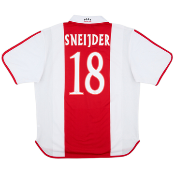 2000-01 Ajax Centenary Home Shirt Sneijder #18 - 9/10 - (XL)