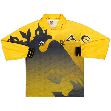 1996-97 AEK Athens Home L/S Shirt - 6/10 - (M)