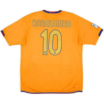 2006-08 Barcelona Away Shirt Ronaldinho #10 - 6/10 - (XL)