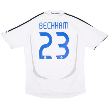 2006-07 Real Madrid Home Shirt Beckham #23 - 6/10 - (S)
