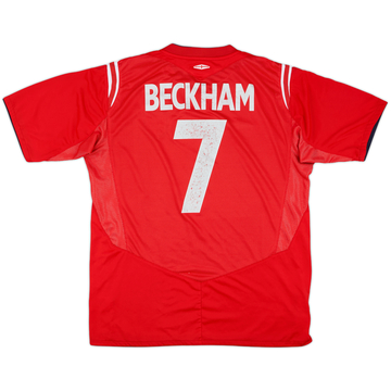 2004-06 England Away Shirt Beckham #7 - 6/10 - (L)