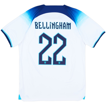 2022-23 England Home Shirt Bellingham #22 - 8/10 - (L)