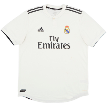 2018-19 Real Madrid Authentic Home Shirt - 7/10 - (XL)