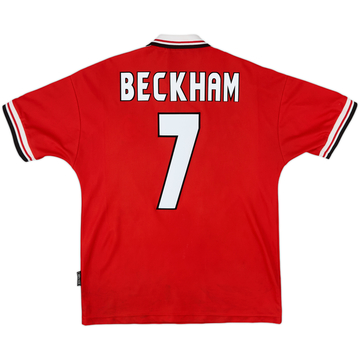 1998-00 Manchester United Home Shirt Beckham #7 - 7/10 - (M)